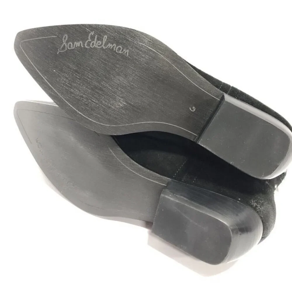 Sam Edelman Women’s Avril, Black Suede Booties, Size 6M